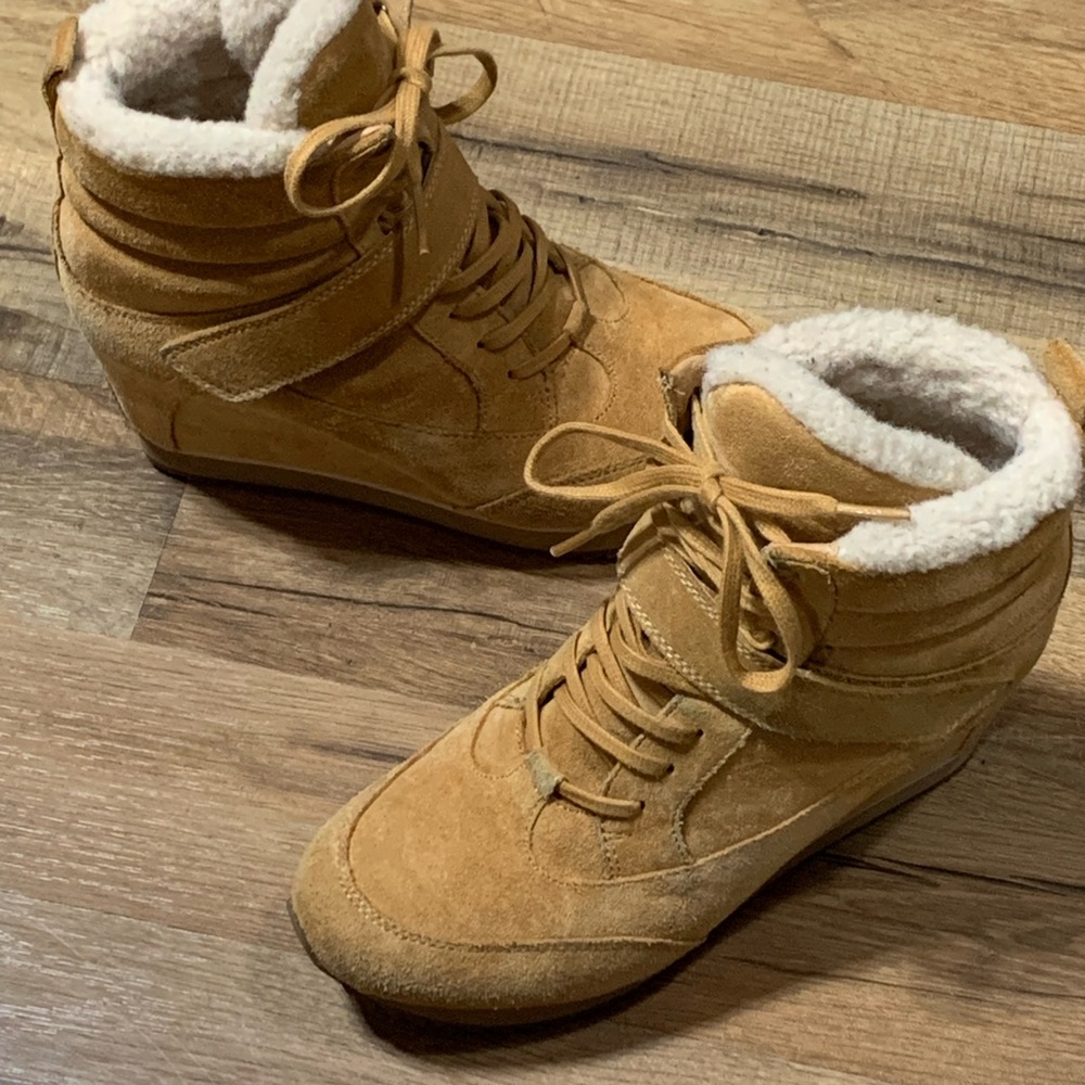 Koolaburra Snow Bog Wedge Shearling Booties